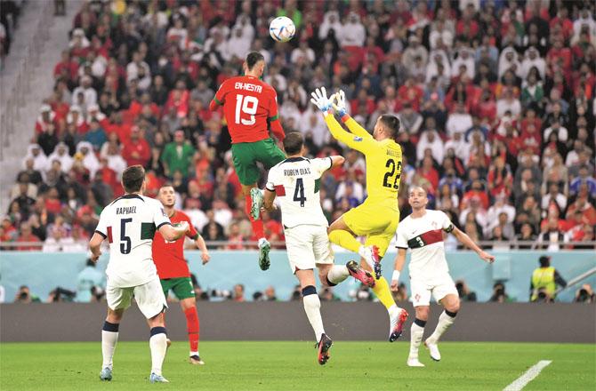 Photos of the goal that sent Morocco into the semi-finals